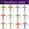12 Pcs Easter Cross Diamond Painting Keychains Kit – 5D DIY Religious Rhinestone Key Rings & Bookmarks, Christian Crafts Gift Set for Adults